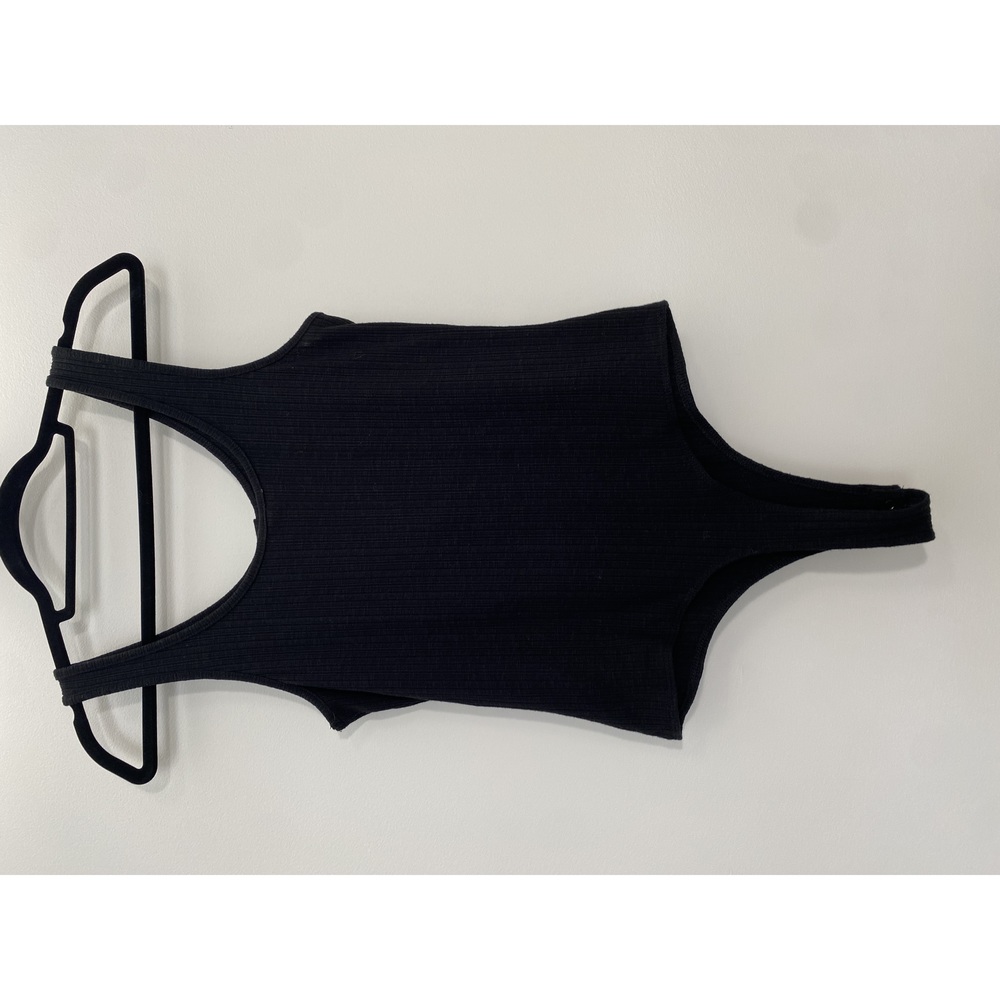 Z Supply Black Ribbed Body Suit Size Medium - Picture 2 of 9